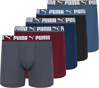 PUMA Men's 5 Pack Performance Boxe...