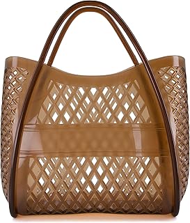 CUSHIONAIRE Kizzy Clear Jelly Tote Bags for...